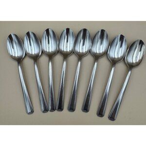 Set of 8 INSICO STAINLESS USA International INS102 Tea Spoons 6"